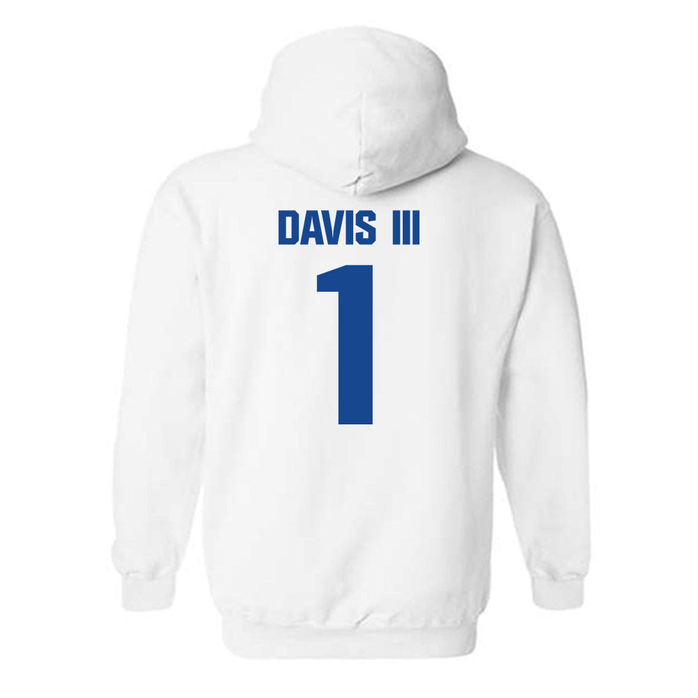 Hampton - NCAA Men's Basketball : Aaron Davis III - Classic Shersey Hooded Sweatshirt-1