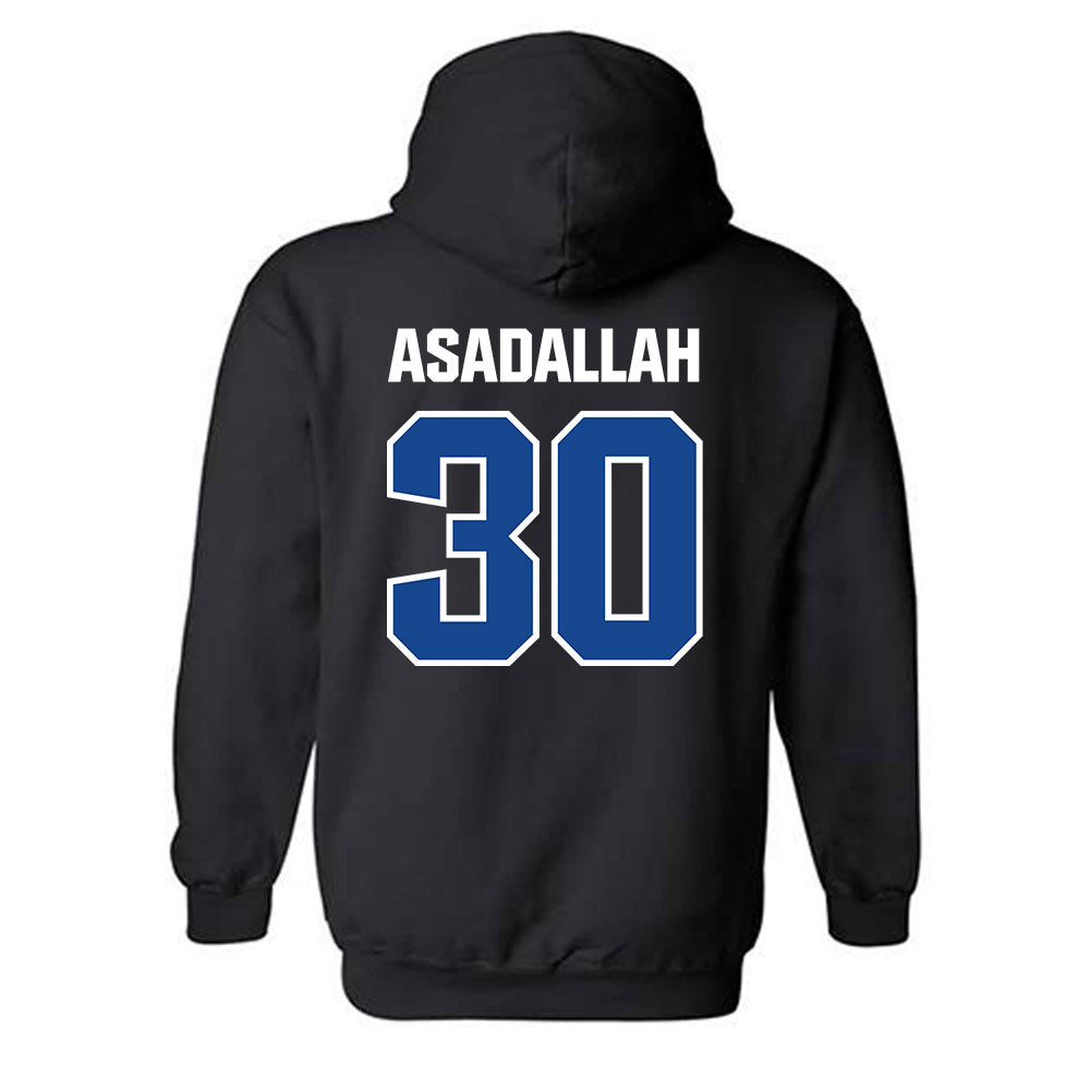 Hampton - NCAA Men's Basketball : Hamza Asadallah - Classic Shersey Hooded Sweatshirt-1
