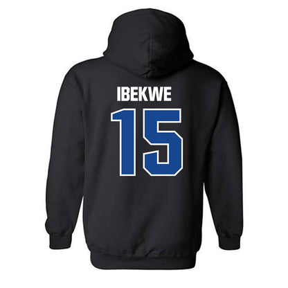 Hampton - NCAA Men's Basketball : Zion Ibekwe - Classic Shersey Hooded Sweatshirt-1