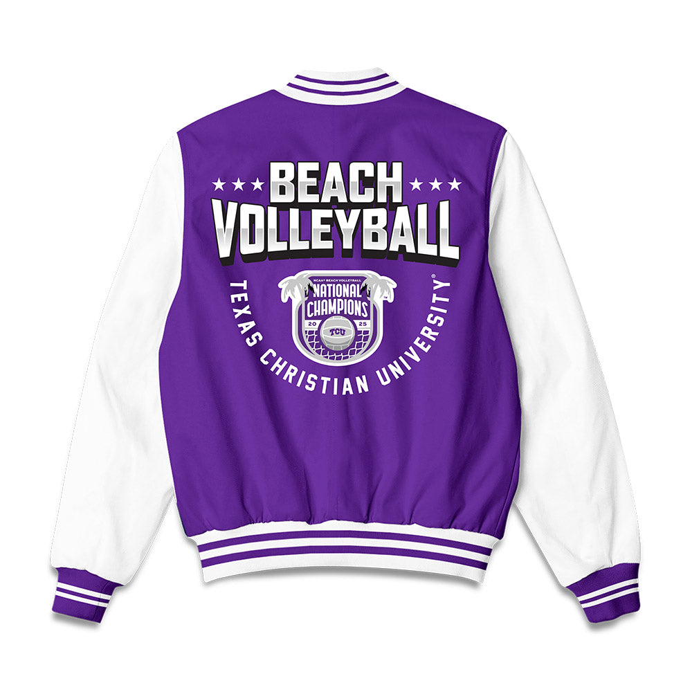TCU - NCAA Beach Volleyball : Morgan Williams - NCAA® National Champions Bomber Jacket-1