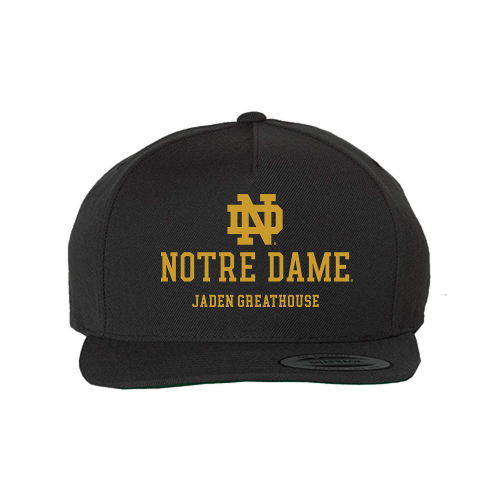 Notre Dame - NCAA Football : Jaden Greathouse - Snapback Hat-0