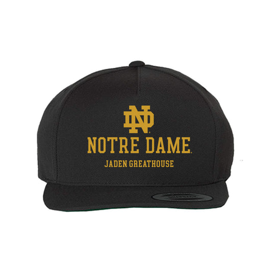 Notre Dame - NCAA Football : Jaden Greathouse - Snapback Hat-0