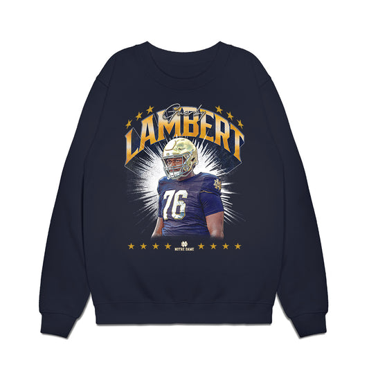 Notre Dame - NCAA Football : Guerby Lambert - Collage Premium Crewneck Sweatshirt-0
