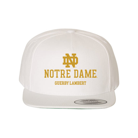 Notre Dame - NCAA Football : Guerby Lambert - Snapback Hat-0