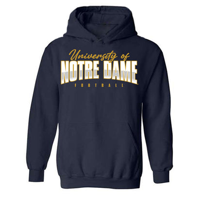 Notre Dame - NCAA Football : Jaiden Ausberry - Classic Shersey Hooded Sweatshirt-0