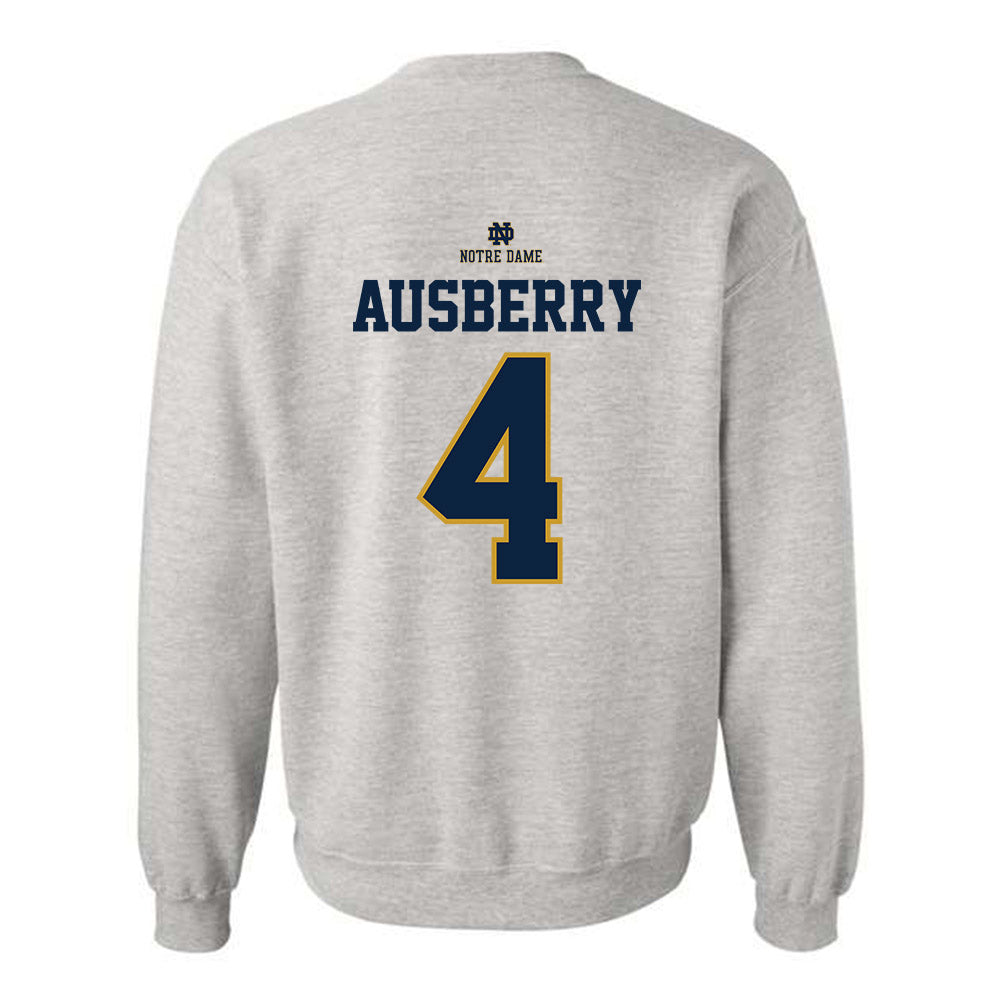 Notre Dame - NCAA Football : Jaiden Ausberry - Crewneck Sweatshirt-1
