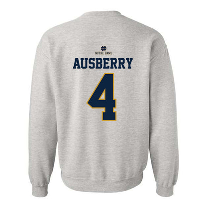 Notre Dame - NCAA Football : Jaiden Ausberry - Crewneck Sweatshirt-1