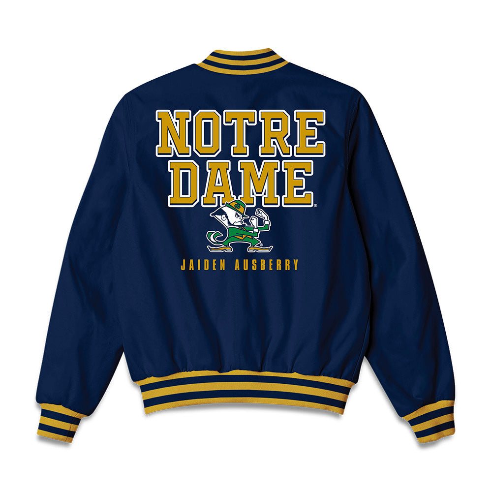 Notre Dame - NCAA Football : Jaiden Ausberry - Bomber Jacket-1