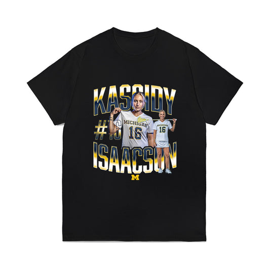 Michigan - NCAA Women's Lacrosse : Kassidy Isaacson - Collage Comfort Colors T-Shirt-0