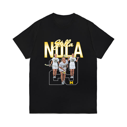 Michigan - NCAA Women's Lacrosse : Stella Nolan - Collage Comfort Colors T-Shirt-0