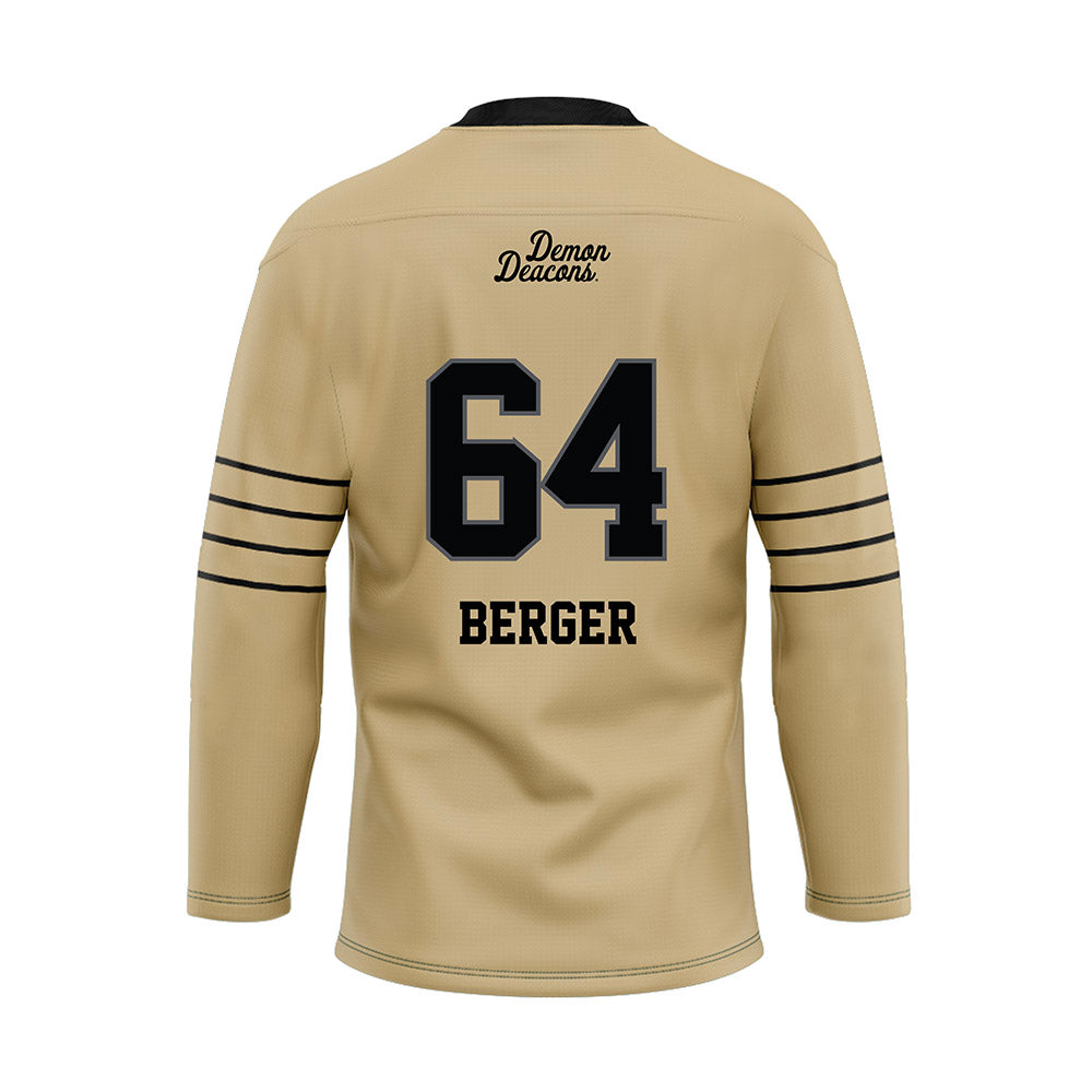 Wake Forest - NCAA Football : Ryan Berger - Hockey Jersey-1