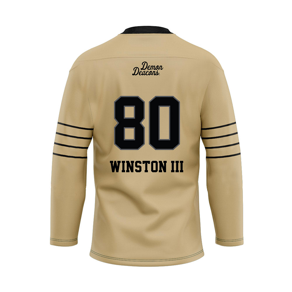 Wake Forest - NCAA Football : Braxton Winston III - Hockey Jersey-1