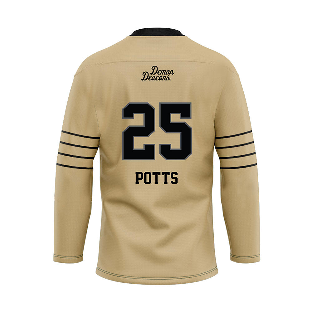 Wake Forest - NCAA Football : Eli Potts - Hockey Jersey-1