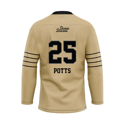 Wake Forest - NCAA Football : Eli Potts - Hockey Jersey-1