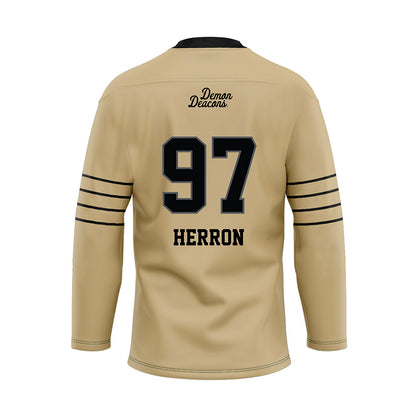 Wake Forest - NCAA Football : Matt Herron - Hockey Jersey-1