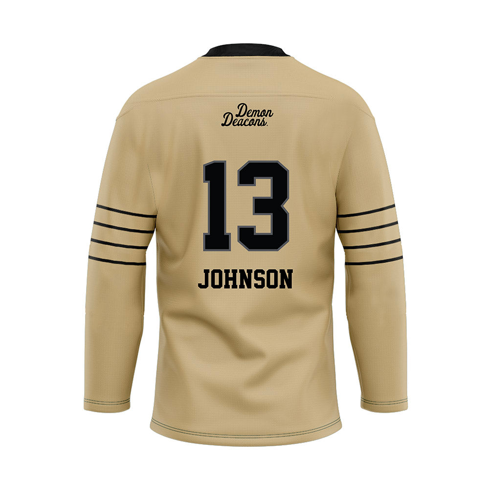 Wake Forest - NCAA Football : Billy Johnson - Hockey Jersey-1