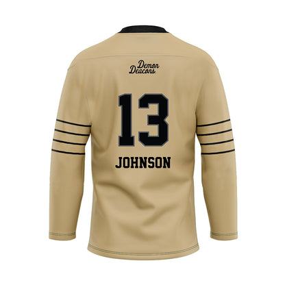 Wake Forest - NCAA Football : Billy Johnson - Hockey Jersey-1
