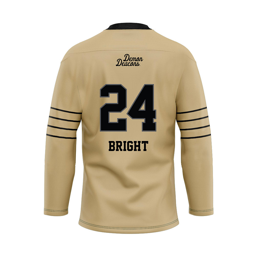 Wake Forest - NCAA Football : Micah Bright - Hockey Jersey-1