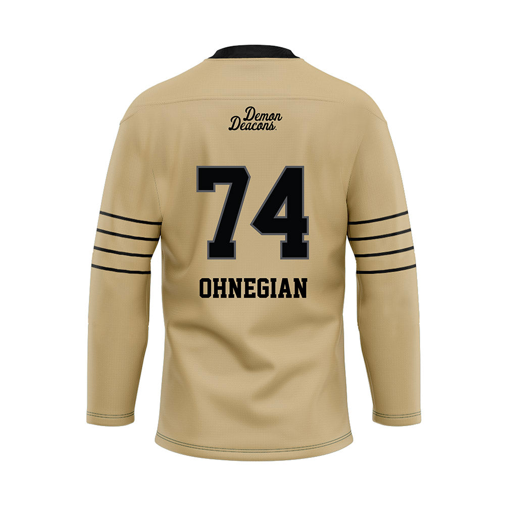 Wake Forest - NCAA Football : John Ohnegian - Hockey Jersey-1