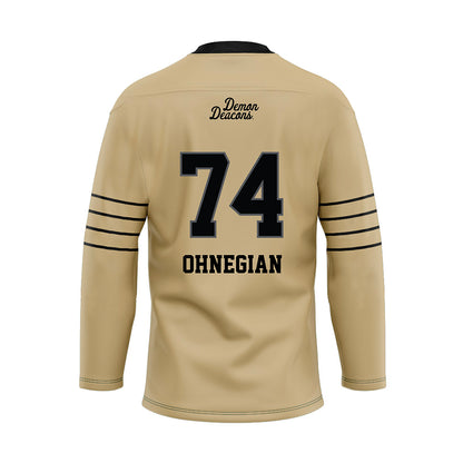 Wake Forest - NCAA Football : John Ohnegian - Hockey Jersey-1