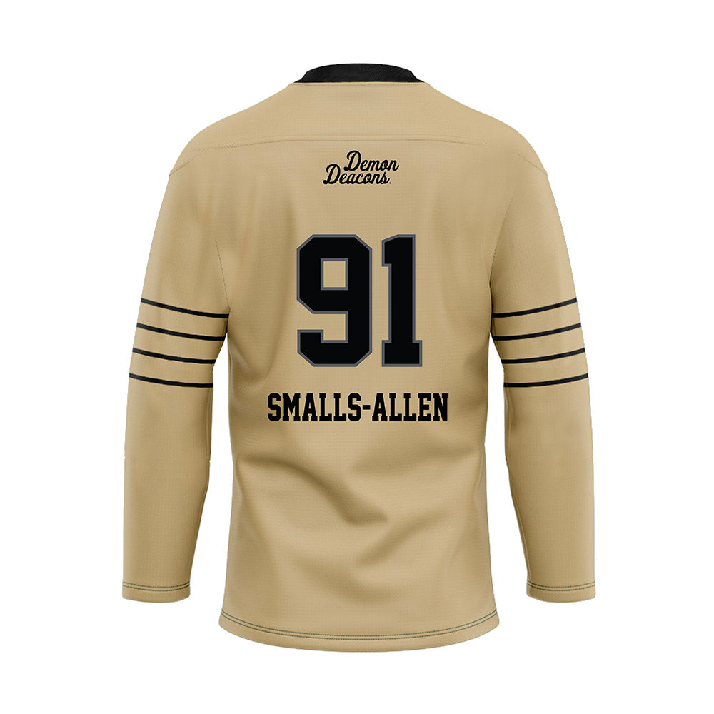 Wake Forest - NCAA Football : Lucas Smalls-Allen - Hockey Jersey-1