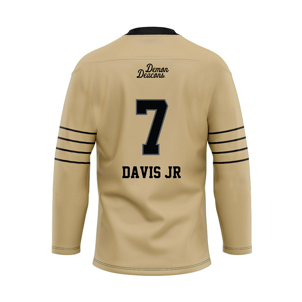 Wake Forest - NCAA Football : Wondame Davis Jr - Hockey Jersey-1