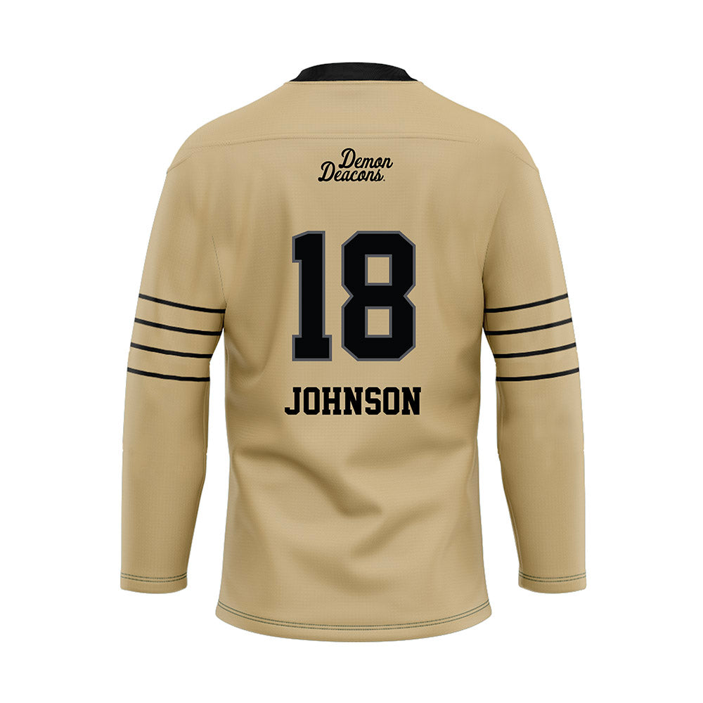 Wake Forest - NCAA Football : DJ Johnson - Hockey Jersey-1