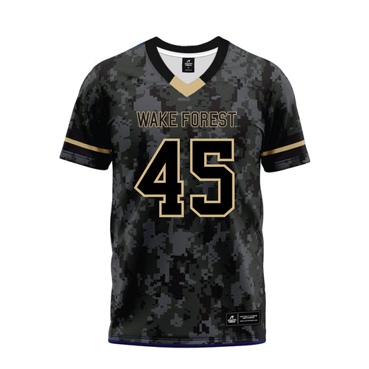 Wake Forest - NCAA Football : Ethan Hyams - Camo Premium Football Jersey-0