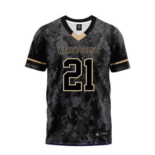 Wake Forest - NCAA Football : Aiden Hall - Camo Premium Football Jersey-0