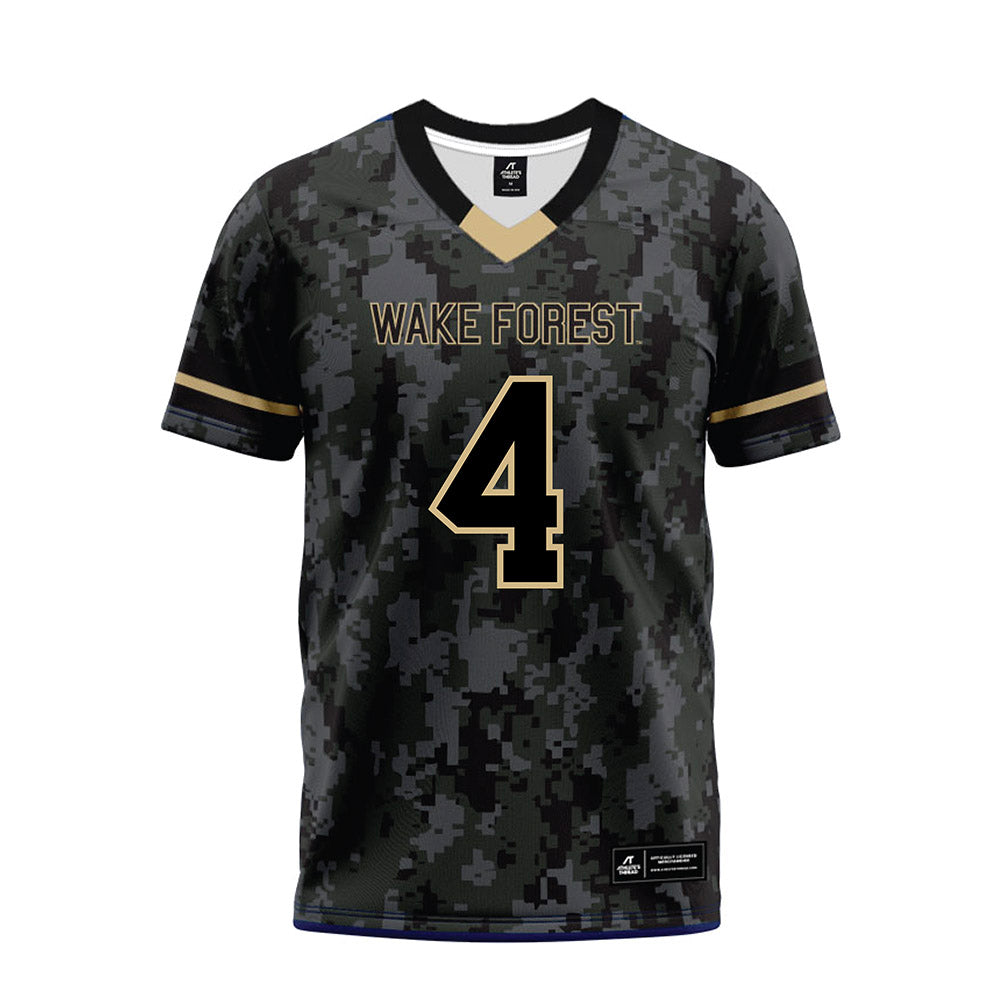 Wake Forest - NCAA Football : Ty Clark III - Camo Premium Football Jersey-0