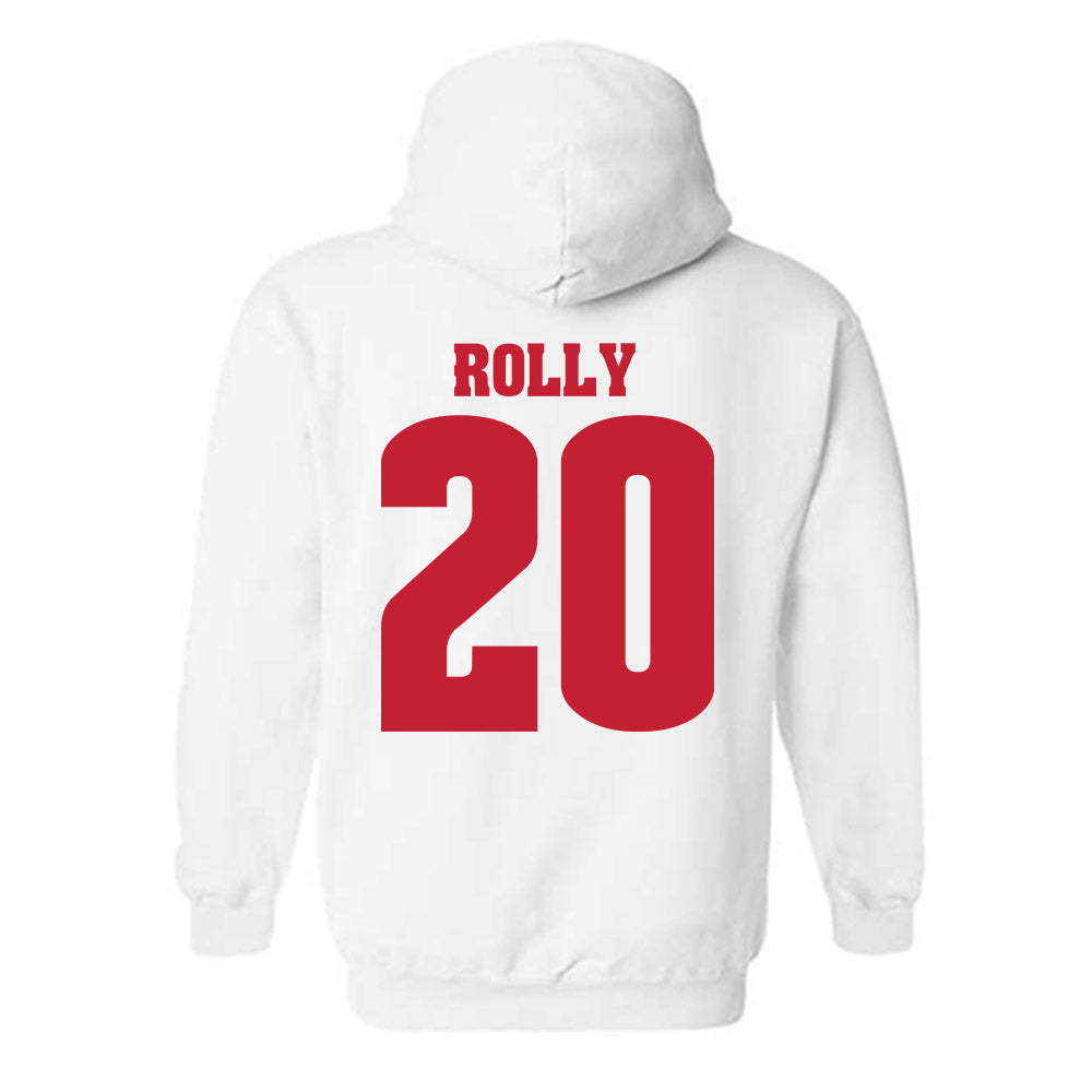 Wisconsin - NCAA Women's Soccer : Calypso Rolly - Classic Shersey Hooded Sweatshirt-1