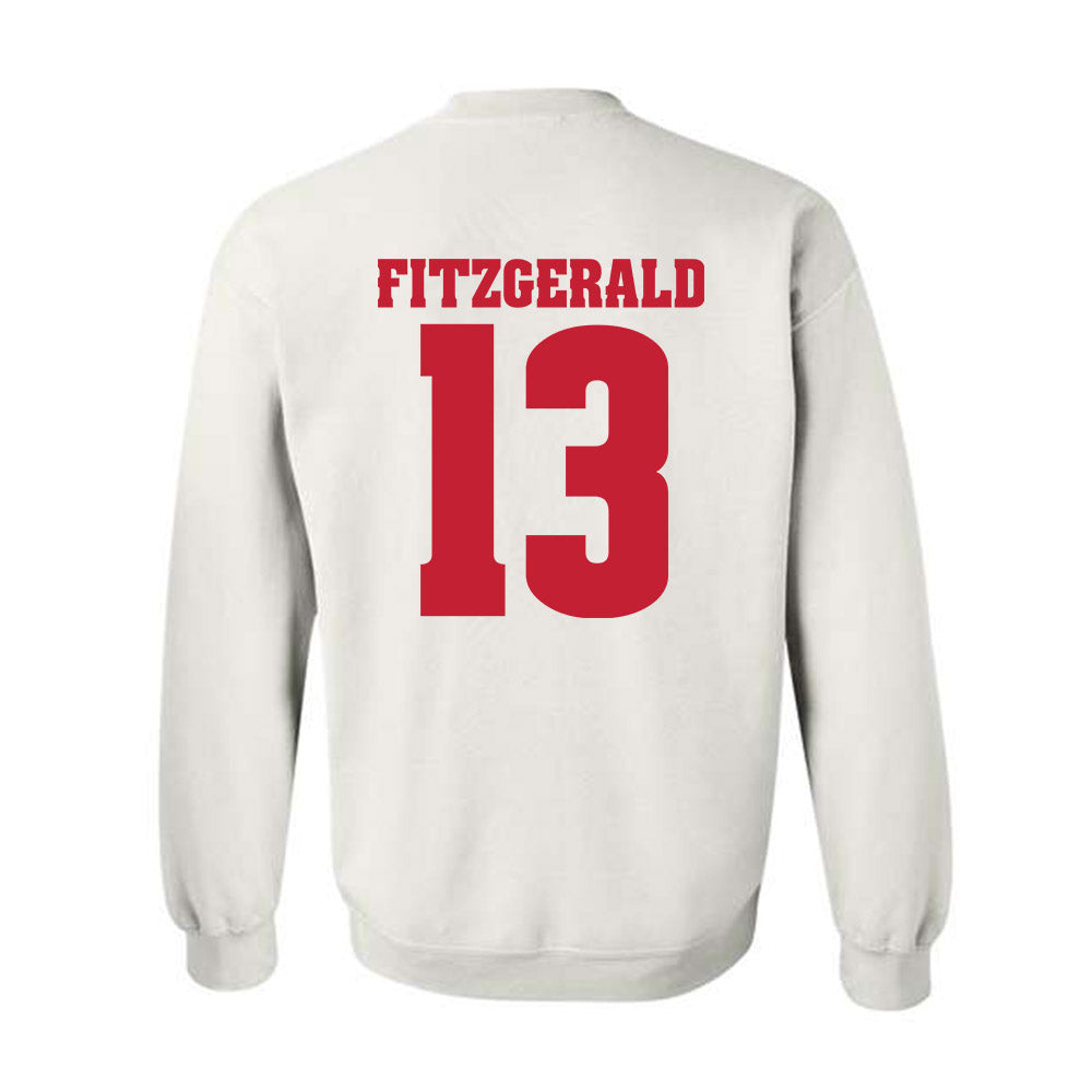 Wisconsin - NCAA Men's Ice Hockey : Christian Fitzgerald - Classic Shersey Crewneck Sweatshirt-1