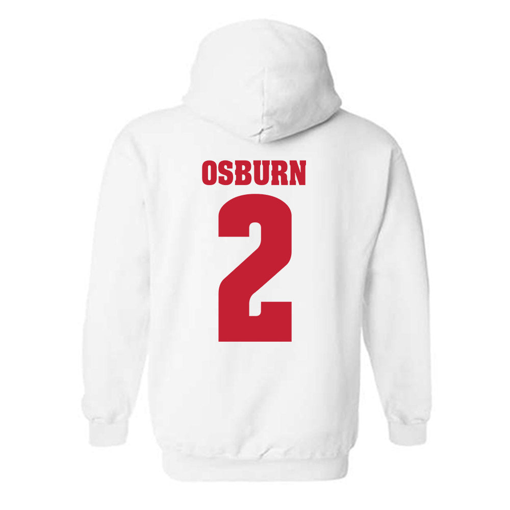 Wisconsin - NCAA Men's Ice Hockey : Luke Osburn - Classic Shersey Hooded Sweatshirt-1