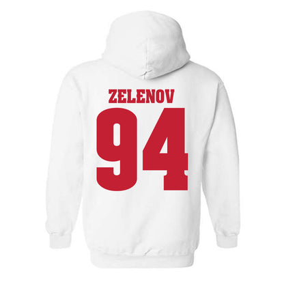 Wisconsin - NCAA Men's Ice Hockey : Vasily Zelenov - Classic Shersey Hooded Sweatshirt-1