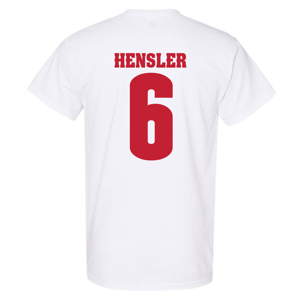 Wisconsin - NCAA Men's Ice Hockey : Logan Hensler - Classic Shersey T-Shirt-1