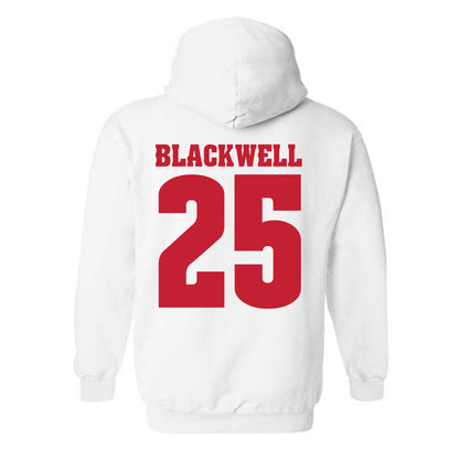Wisconsin - NCAA Men's Basketball : John Blackwell - Classic Shersey Hooded Sweatshirt-1