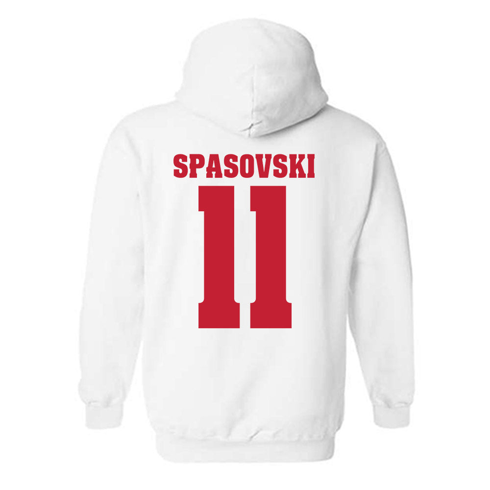 Wisconsin - NCAA Women's Basketball : Jovana Spasovski - Classic Shersey Hooded Sweatshirt-1