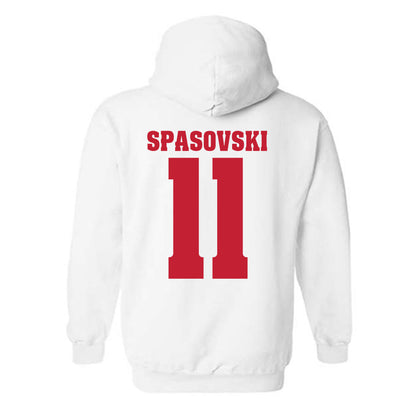 Wisconsin - NCAA Women's Basketball : Jovana Spasovski - Classic Shersey Hooded Sweatshirt-1