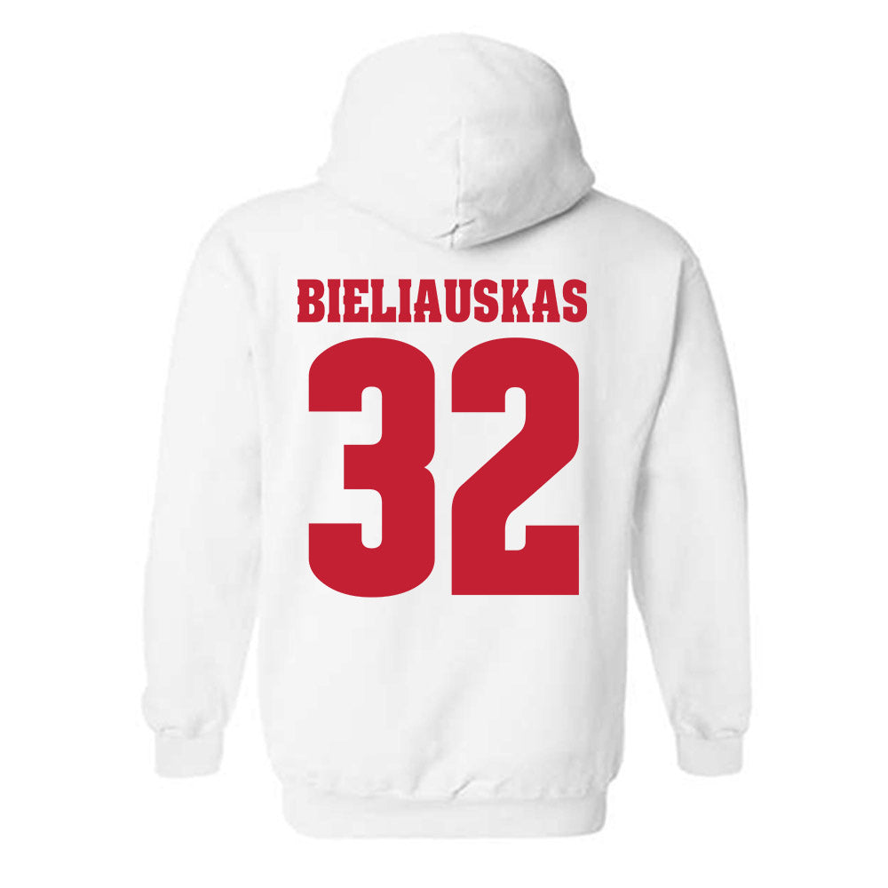 Wisconsin - NCAA Men's Basketball : Aleksas Bieliauskas - Classic Shersey Hooded Sweatshirt-1