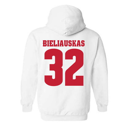 Wisconsin - NCAA Men's Basketball : Aleksas Bieliauskas - Classic Shersey Hooded Sweatshirt-1