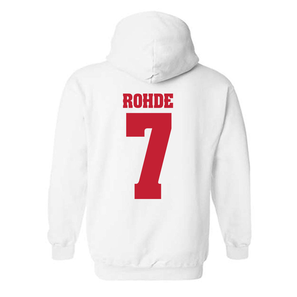Wisconsin - NCAA Men's Basketball : Andrew Rohde - Classic Shersey Hooded Sweatshirt-1