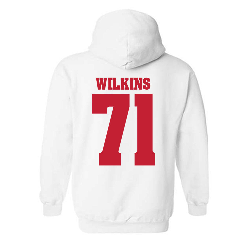 Wisconsin - NCAA Football : Pj Wilkins - Classic Shersey Hooded Sweatshirt-1