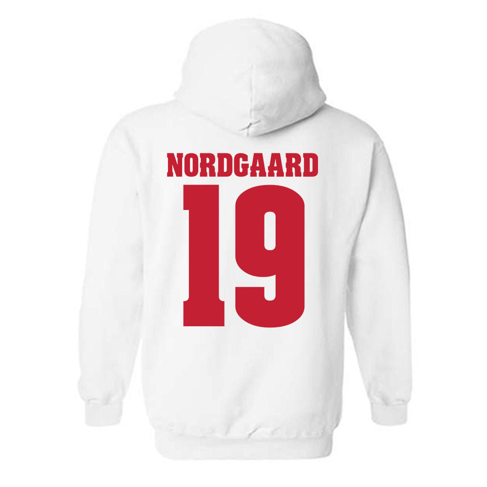 Wisconsin - NCAA Football : Langdon Nordgaard - Classic Shersey Hooded Sweatshirt-1