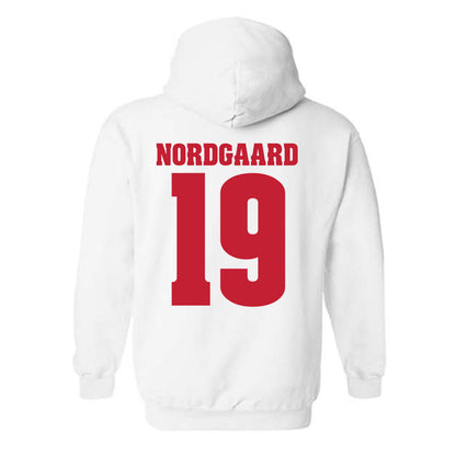 Wisconsin - NCAA Football : Langdon Nordgaard - Classic Shersey Hooded Sweatshirt-1
