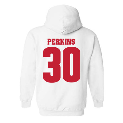 Wisconsin - NCAA Football : Charles Perkins - Classic Shersey Hooded Sweatshirt-1
