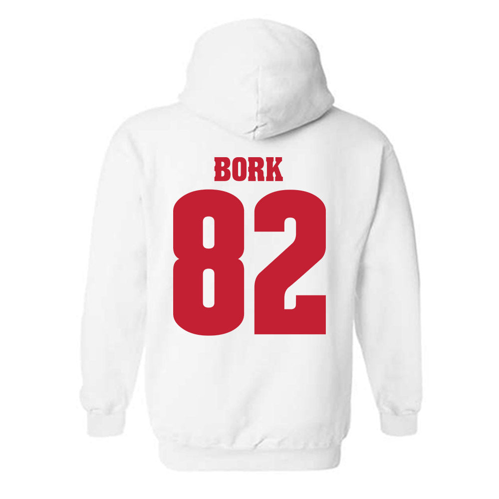 Wisconsin - NCAA Football : Emmett Bork - Classic Shersey Hooded Sweatshirt-1