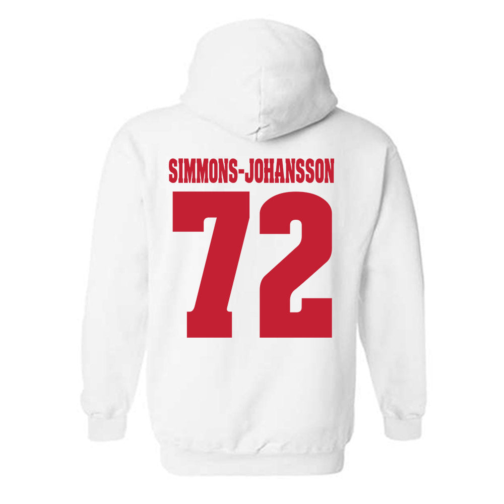 Wisconsin - NCAA Football : Lucas Simmons-Johansson - Classic Shersey Hooded Sweatshirt-1