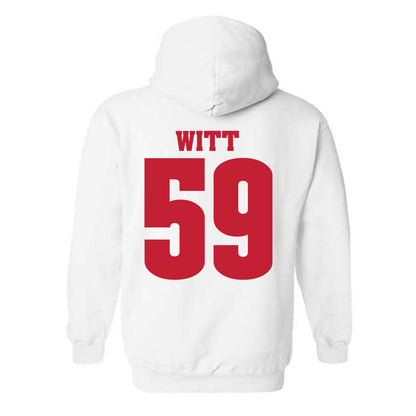 Wisconsin - NCAA Football : Aaron Witt - Classic Shersey Hooded Sweatshirt-1