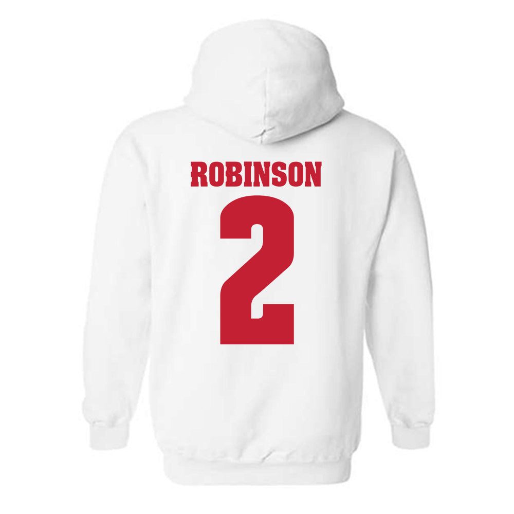 Wisconsin - NCAA Football : Javan Robinson - Classic Shersey Hooded Sweatshirt-1