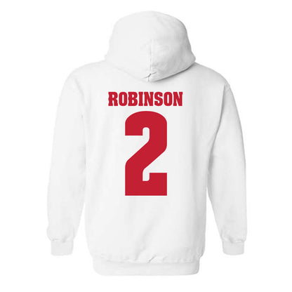Wisconsin - NCAA Football : Javan Robinson - Classic Shersey Hooded Sweatshirt-1